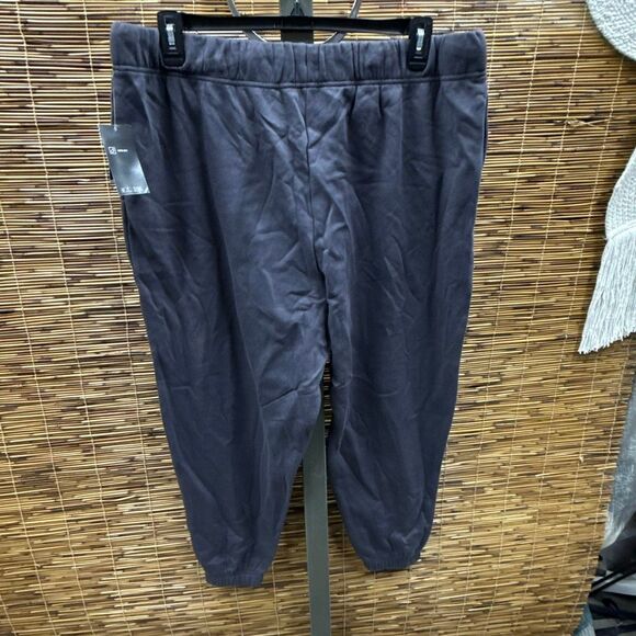 ID Ideology Plus Size Solid Fleece Jogger Pants, Created for Macy's - Deep Charc - Picture 3 of 3